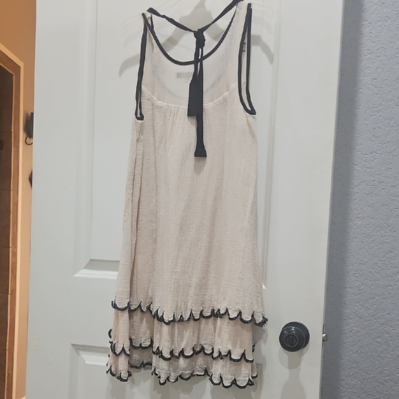 Ryu Cream Tiered Ruffled Sundress - Picture 5 of 6